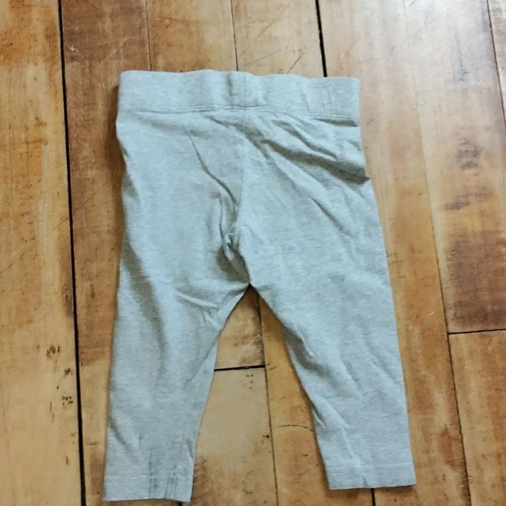 Mini Boden leggings 2T gray cotton spring neutral boho activewear elastic waist